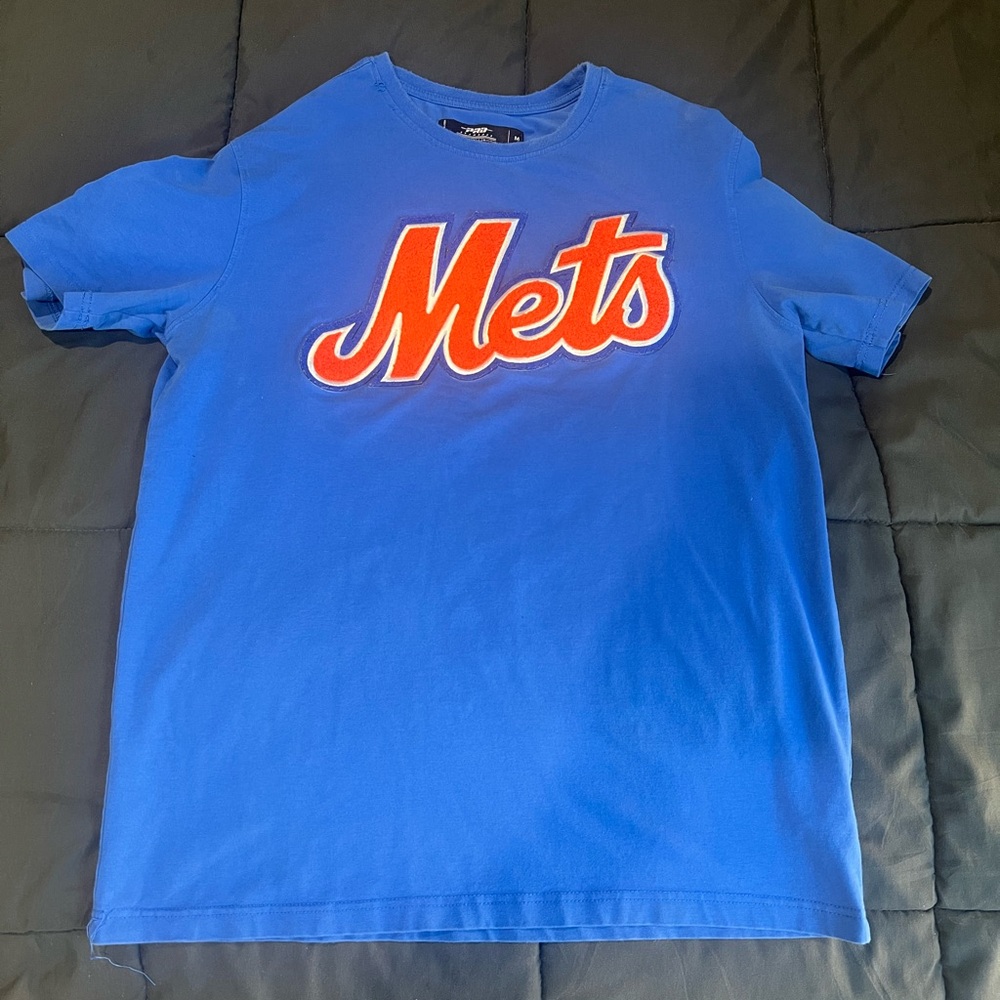 MLB Mets Royal Blue Shirt with Orange Logo